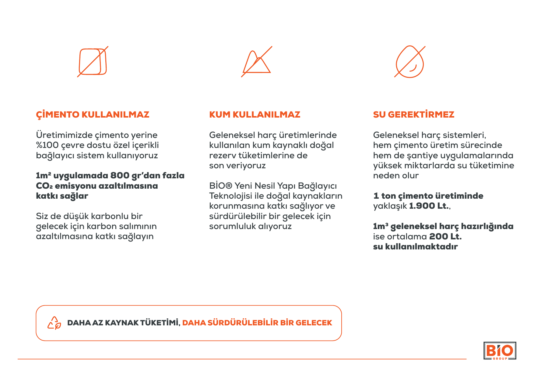 Cimento kullanilmaz kum kullanilmaz su gerektirmez surdurulebilirlik sayfasi